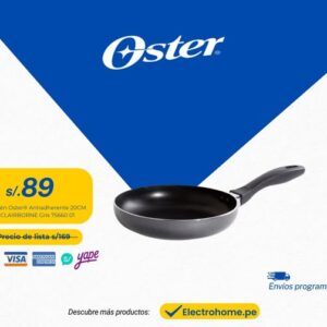 SARTÉN OSTER® ANTIADHERENTE 20CM CLAIRBORNE GRIS 75660 01